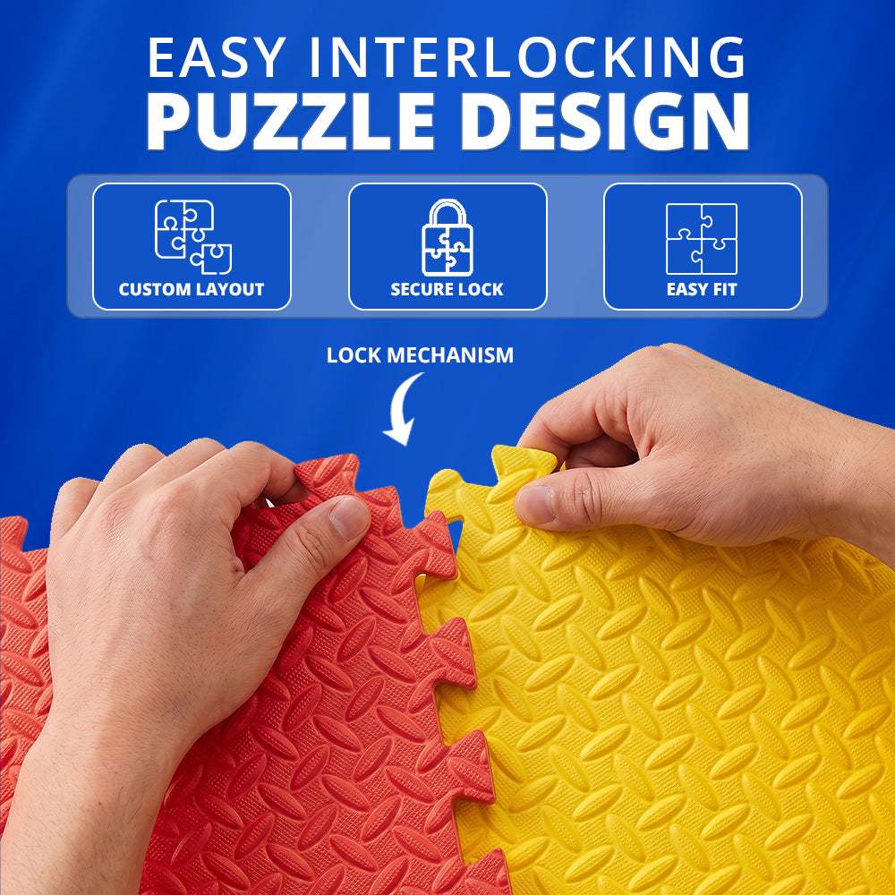 Interlocking Foam Play Mat for Kids | EVA Baby Floor Mat 12mm