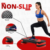 MAXSTRENGTH 3 Level Adjustable Aerobic Stepper | Cardio Fitness Step