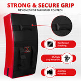 MAXSTRENGTH Boxing Kick Pad Strike Shield Curved Red/Black