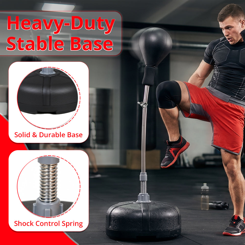 MAXSTRENGTH Freestanding Boxing Speed Ball – Adjustable Training Set