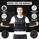 MAXSTRENGTH Adjustable Weighted Vest for Running & Training 10kg, 15kg, 20kg
