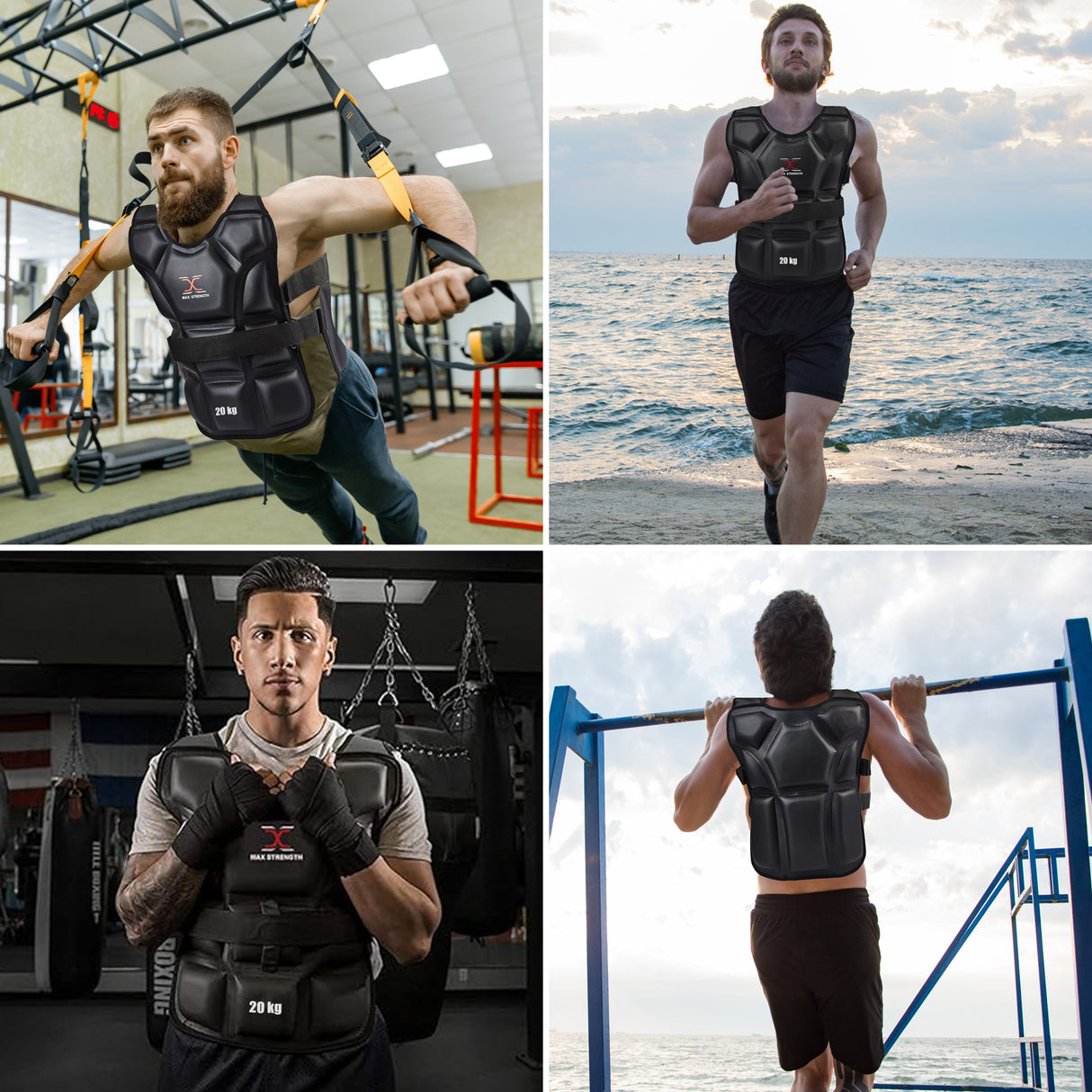 MAXSTRENGTH Weight Vest Crossfit 10-20kg