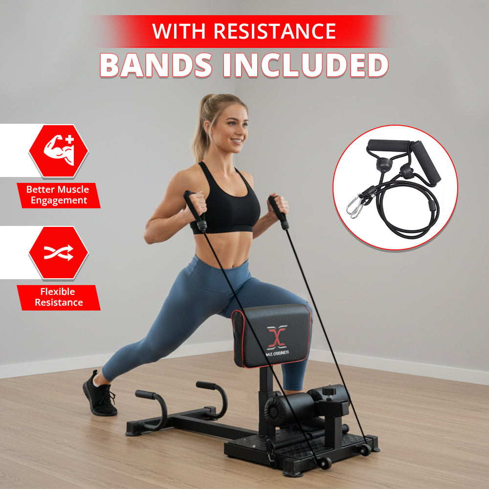 MAXSTRENGTH Sissy Squat Leg Crunch Fitness Equipment Multi Function