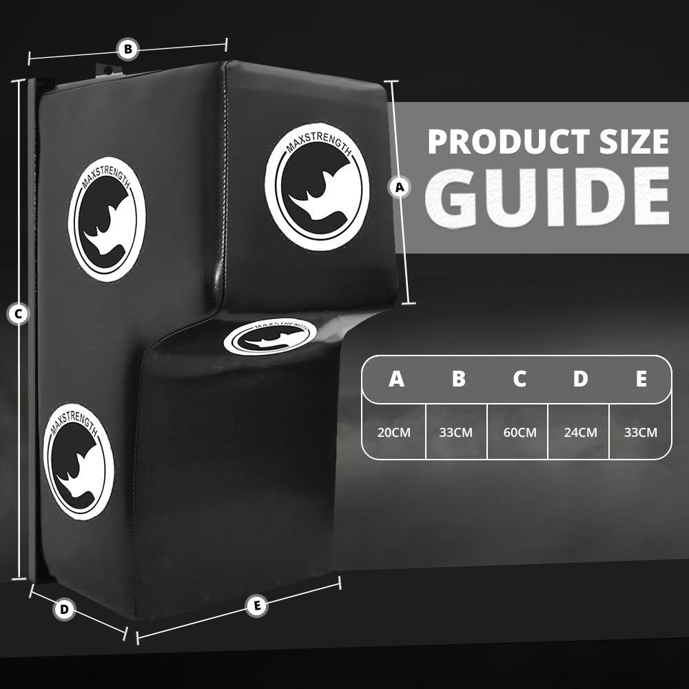 MAXSTRENGTH Wall-Mounted Boxing Punch Pad with Uppercut Seat
