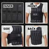 MAXSTRENGTH Adjustable Weighted Vest for Running & Training 10kg, 15kg, 20kg