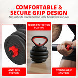 MAXSTRENGTH Adjustable Dumbbells Kettlebells Barbell Set 6-in-1 Multifunctional Weights for Home & Gym