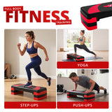 MAXSTRENGTH 3 Level Adjustable Aerobic Stepper | Cardio Fitness Step