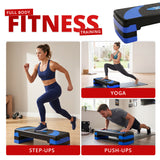 MAXSTRENGTH 3 Level Adjustable Aerobic Stepper | Cardio Fitness Step
