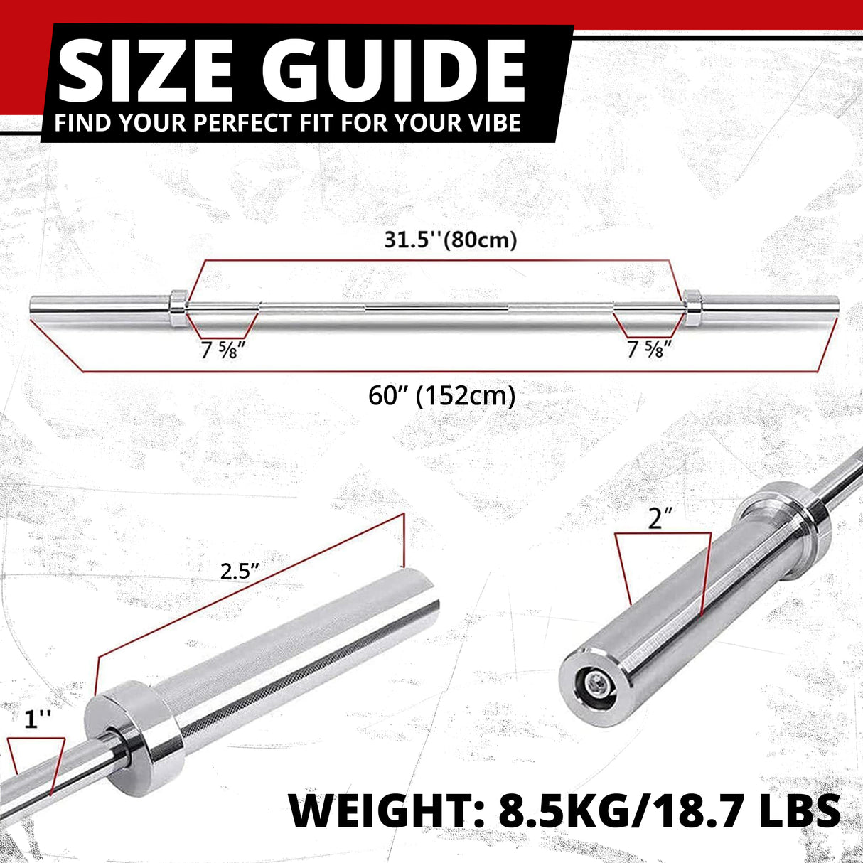 MAXSTRENGTH Olympic Weightlifting Barbell Bar Set