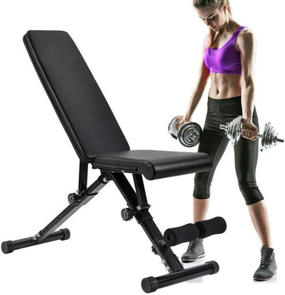 MAXSTRENGTH Adjustable Weight lifting Bench foldable Incline/Decline Sit Up