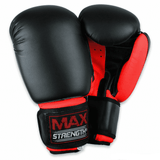 MAXSTRENGTH Boxing Sparring Gloves MMA Training Black/Red