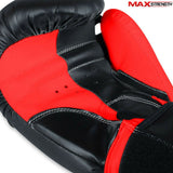 MAXSTRENGTH Boxing Sparring Gloves MMA Training Black/Red