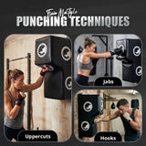 MAXSTRENGTH Wall-Mounted Boxing Punch Pad with Uppercut Seat
