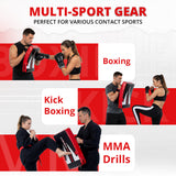 MAXSTRENGTH Boxing Kick Pad Strike Shield Curved Red/Black