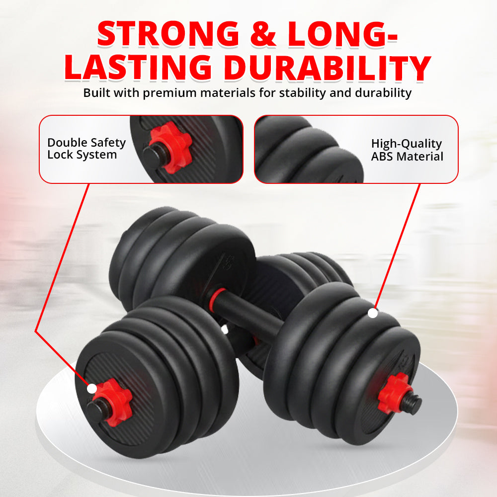 MAXSTRENGTH Adjustable Dumbbells Kettlebells Barbell Set 6-in-1 Multifunctional Weights for Home & Gym