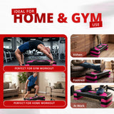 MAXSTRENGTH 3 Level Adjustable Aerobic Stepper | Cardio Fitness Step