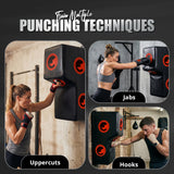 MAXSTRENGTH Wall-Mounted Boxing Punch Pad with Uppercut Seat