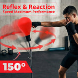 MAXSTRENGTH Free Standing Boxing Speed Ball Red