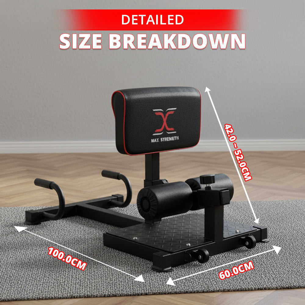 MAXSTRENGTH Sissy Squat Leg Crunch Fitness Equipment Multi Function