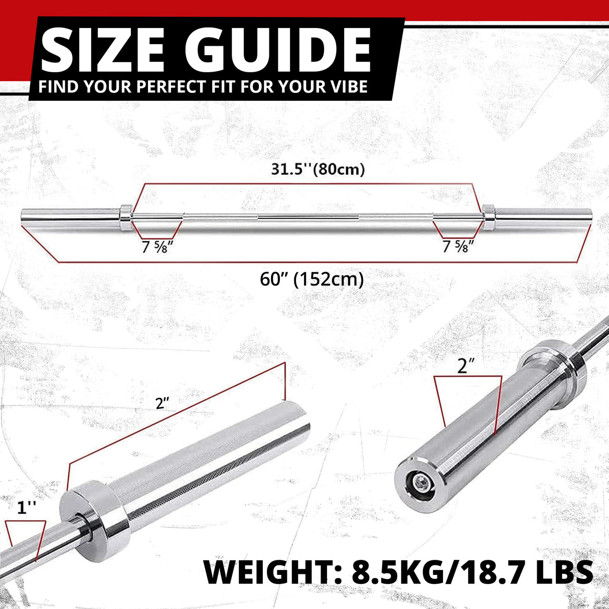 MAXSTRENGTH Olympic Weightlifting Barbell Bar Set