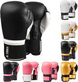 MAXSTRENGTH Boxing Gloves Sparring Gloves Black/White