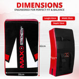 MAXSTRENGTH Large Curved Strike Shield MMA, Boxing, Kickboxing, Muay Thai Training Pad with Padded Handles
