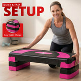 MAXSTRENGTH 3 Level Adjustable Aerobic Stepper | Cardio Fitness Step