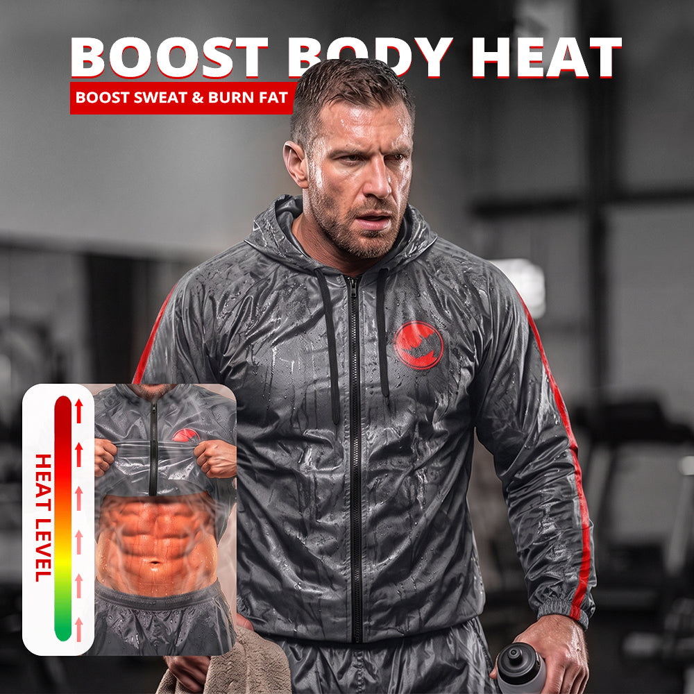 MAXSTRENGTH Sauna Suit for Men & Women | Heavy Duty Sweat Suit | Neoprene Anti-Rip Track Suit for Gym, Cardio, Running, Boxing & MMA