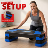 MAXSTRENGTH 3 Level Adjustable Aerobic Stepper | Cardio Fitness Step