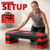 MAXSTRENGTH 3 Level Adjustable Aerobic Stepper | Cardio Fitness Step