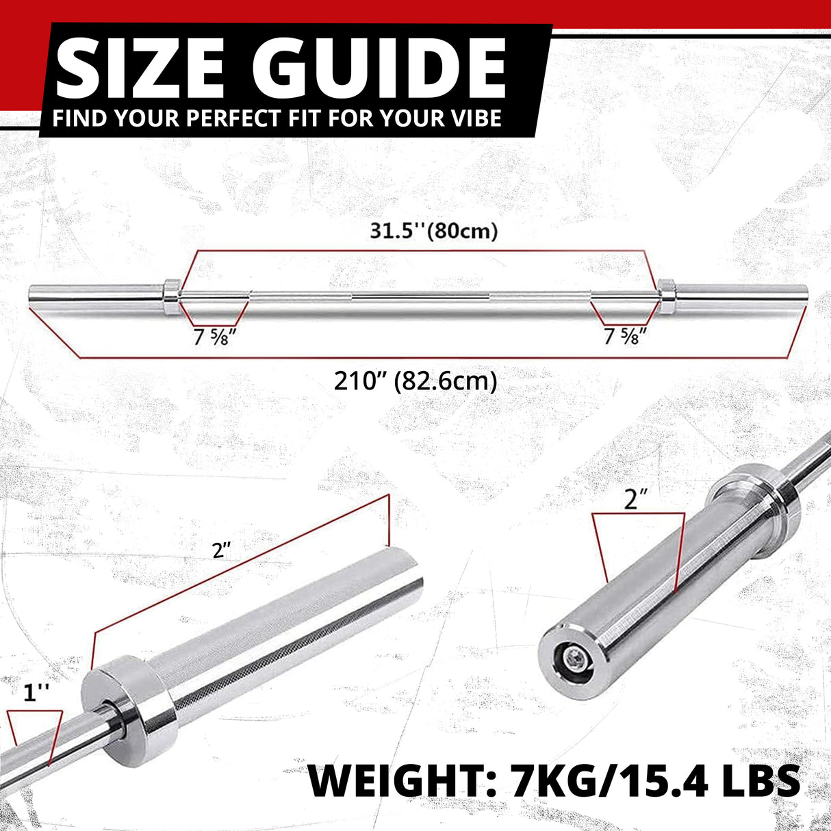 MAXSTRENGTH Olympic Weightlifting Barbell Bar Set