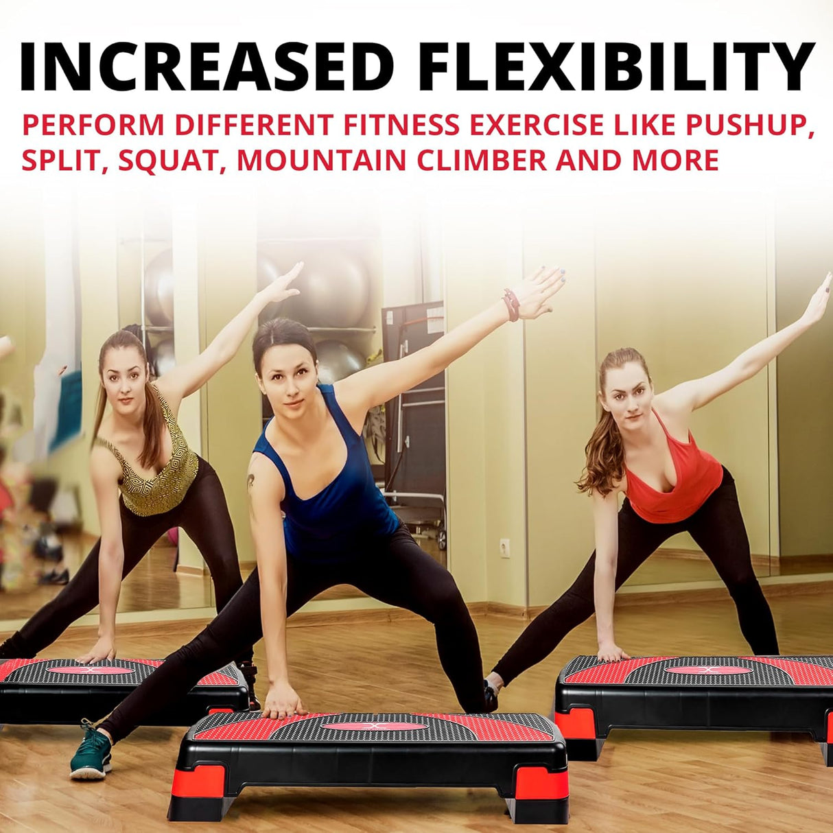 MAXSTRENGTH Aerobic Stepper Step Cardio Exercise 3 Level