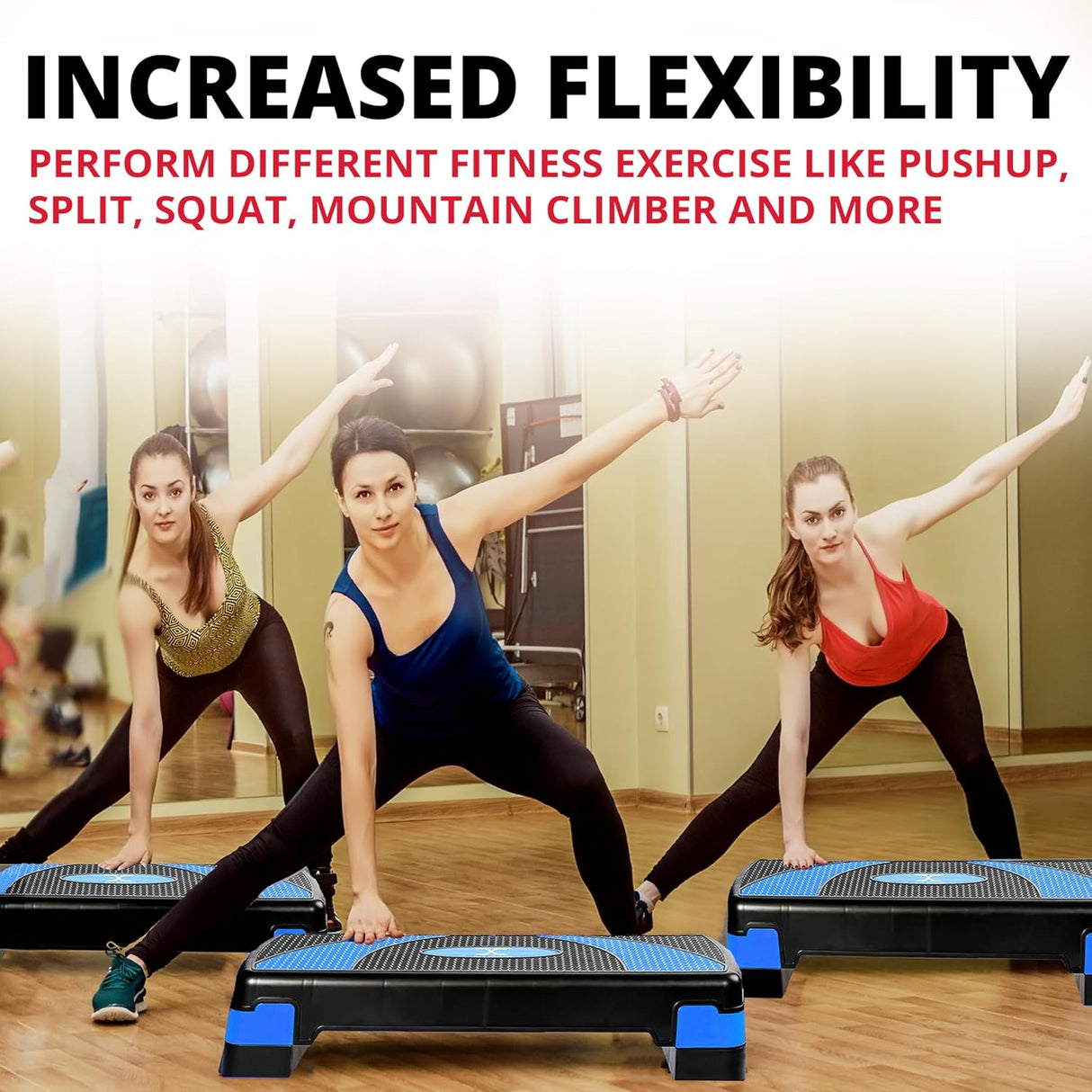 MAXSTRENGTH Aerobic Stepper Step Cardio Exercise 3 Level