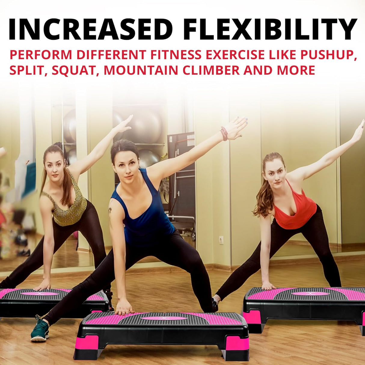 MAXSTRENGTH Aerobic Stepper Step Cardio Exercise 3 Level
