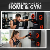 MAXSTRENGTH Wall-Mounted Boxing Punch Pad with Uppercut Seat