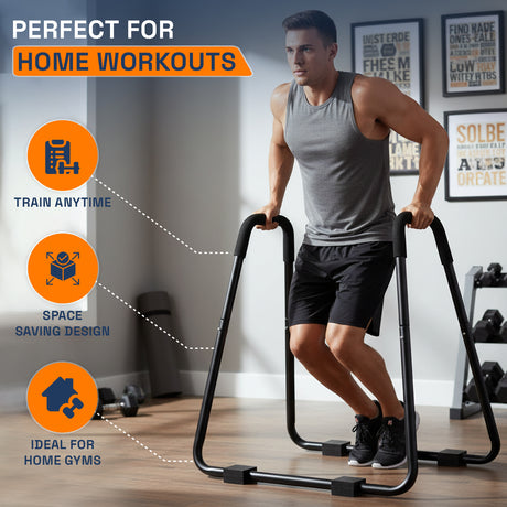 MAXSTRENGTH Ultimate Press Dip Bars Upper Body Workout