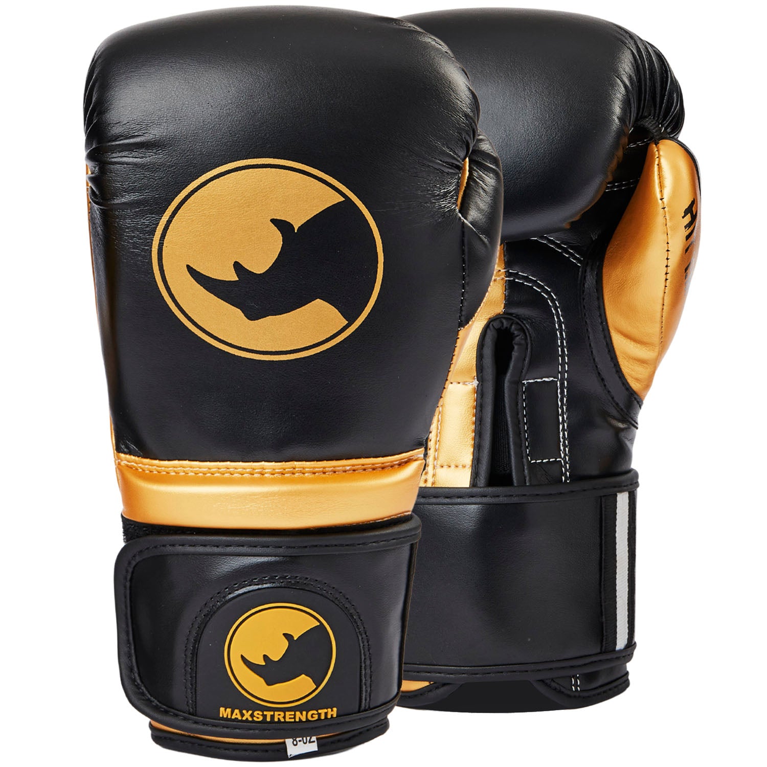 Rhino Boxing Gloves- Black/Gold
