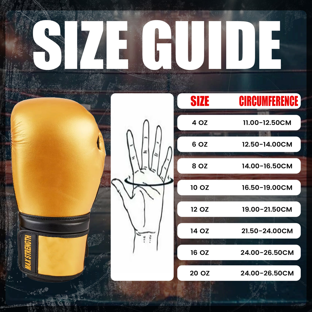 MAXSTRENGTH Boxing Gloves & Focus Pads with 4.5m Hand Wraps | Punch Mitt Set for Muay Thai, MMA, Kickboxing, Sparring Training (Golden series)