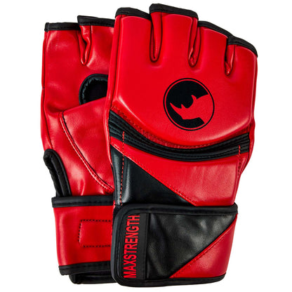 mma gloves red