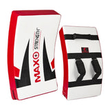 MAXSTRENGTH Large Curved Strike Shield MMA, Boxing, Kickboxing, Muay Thai Training Pad with Padded Handles