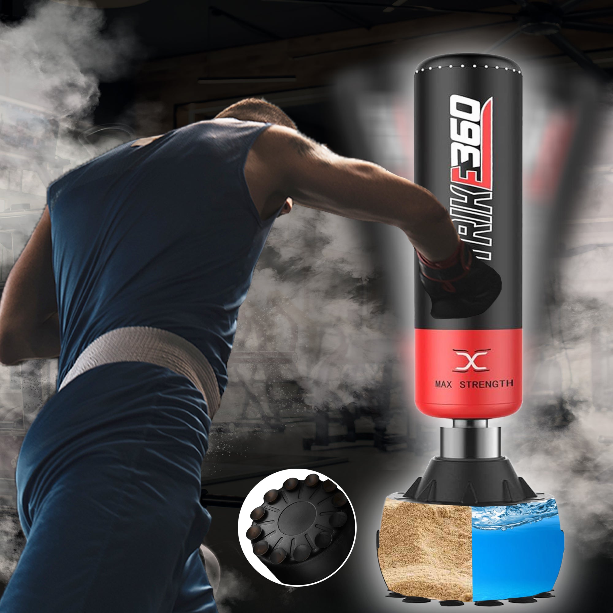 Buy now Freestanding Boxing Punch Bag 6FT Strike360 Maxstrength MAXSTRENGTH