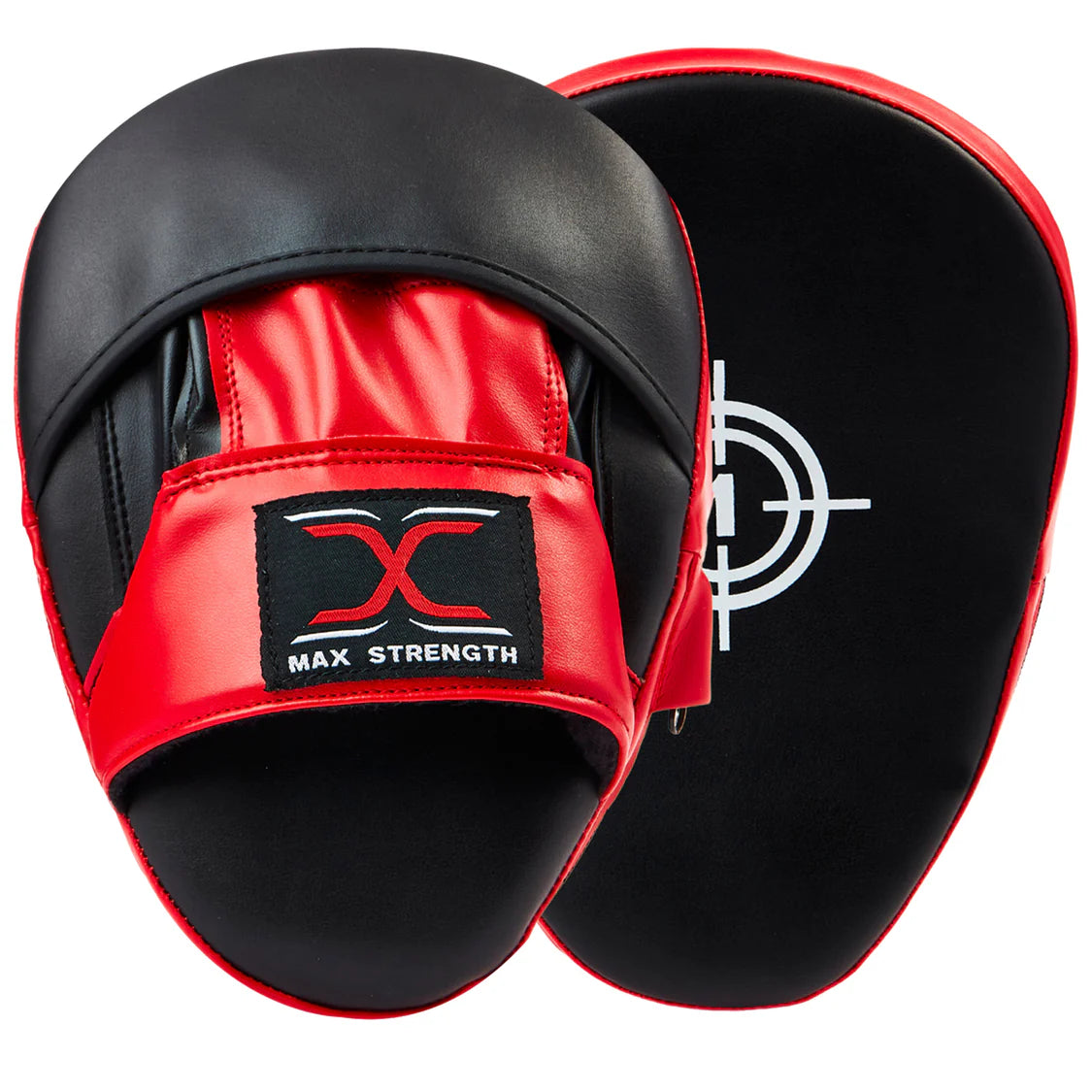 MAXSTRENGTH Boxing Focus Pads Mitts Black/Red