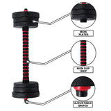 MAXSTRENGTH Vinyl Dumbbells and Barbell Bar Set 10kg to 30kg