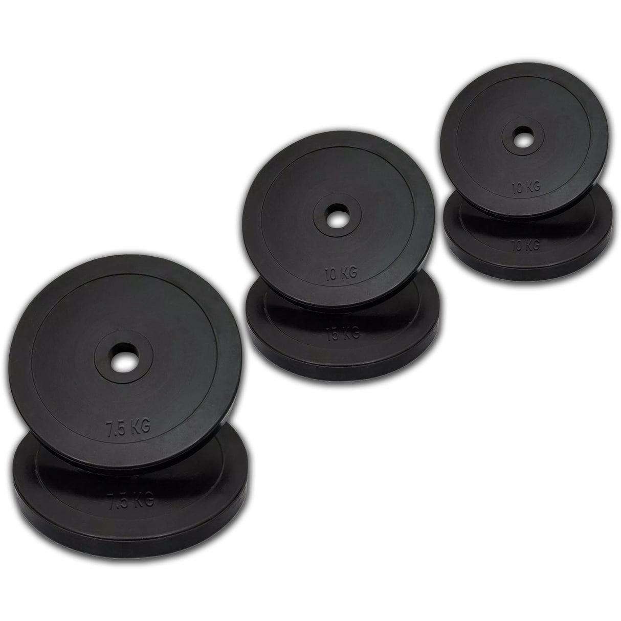 MAXSTRENGTH Olympic Bumper Rubber Weight Plates 7.5kg Pair