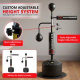 MAXSTRENGTH Free Standing Speed Ball Reflex Bar Spinning 360°