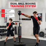 MAXSTRENGTH Free Standing Speed Ball Reflex Bar Spinning 360°