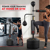 MAXSTRENGTH Free Standing Speed Ball Reflex Bar Spinning 360°