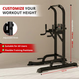 MAXSTRENGTH Pull Up Tower Dip Station | Multi-Functional Home Gym Power Tower