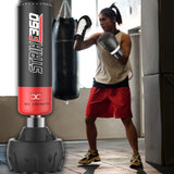 MAXSTRENGTH Boxing Gloves & Focus Pads with 4.5m Hand Wraps | Punch Mitt Set for Muay Thai, MMA, Kickboxing, Sparring Training (Black white series)