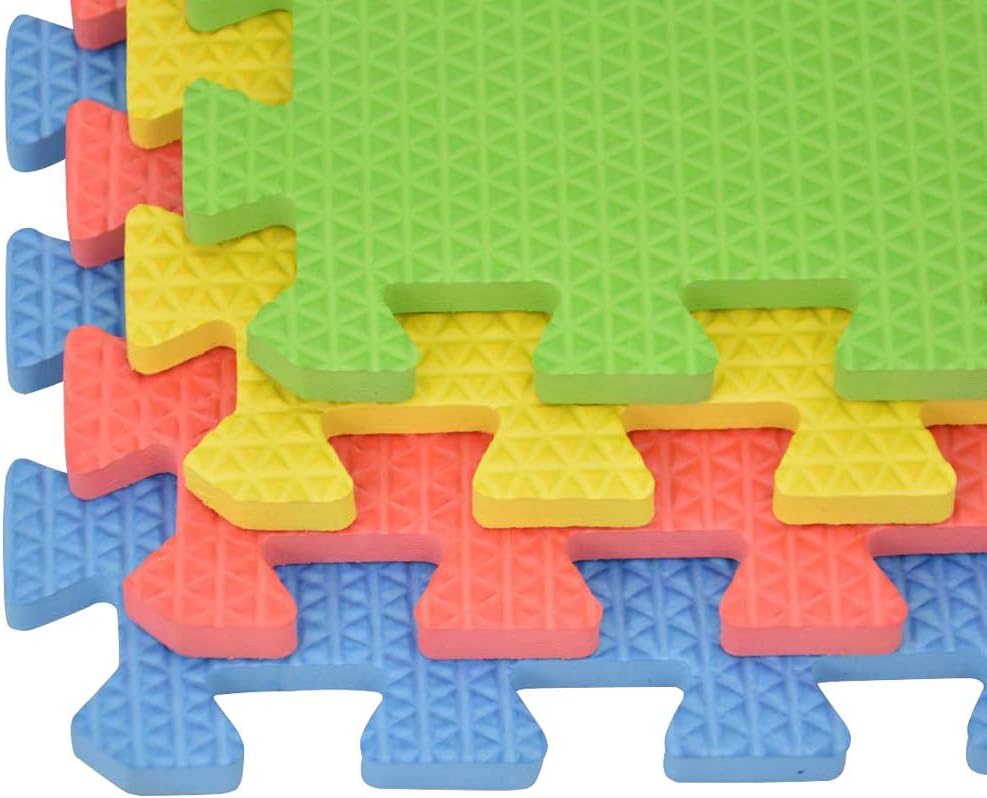MAXSTRENGTH 12mm EVA Puzzle Floor Mats Interlocking Soft Foam Kids